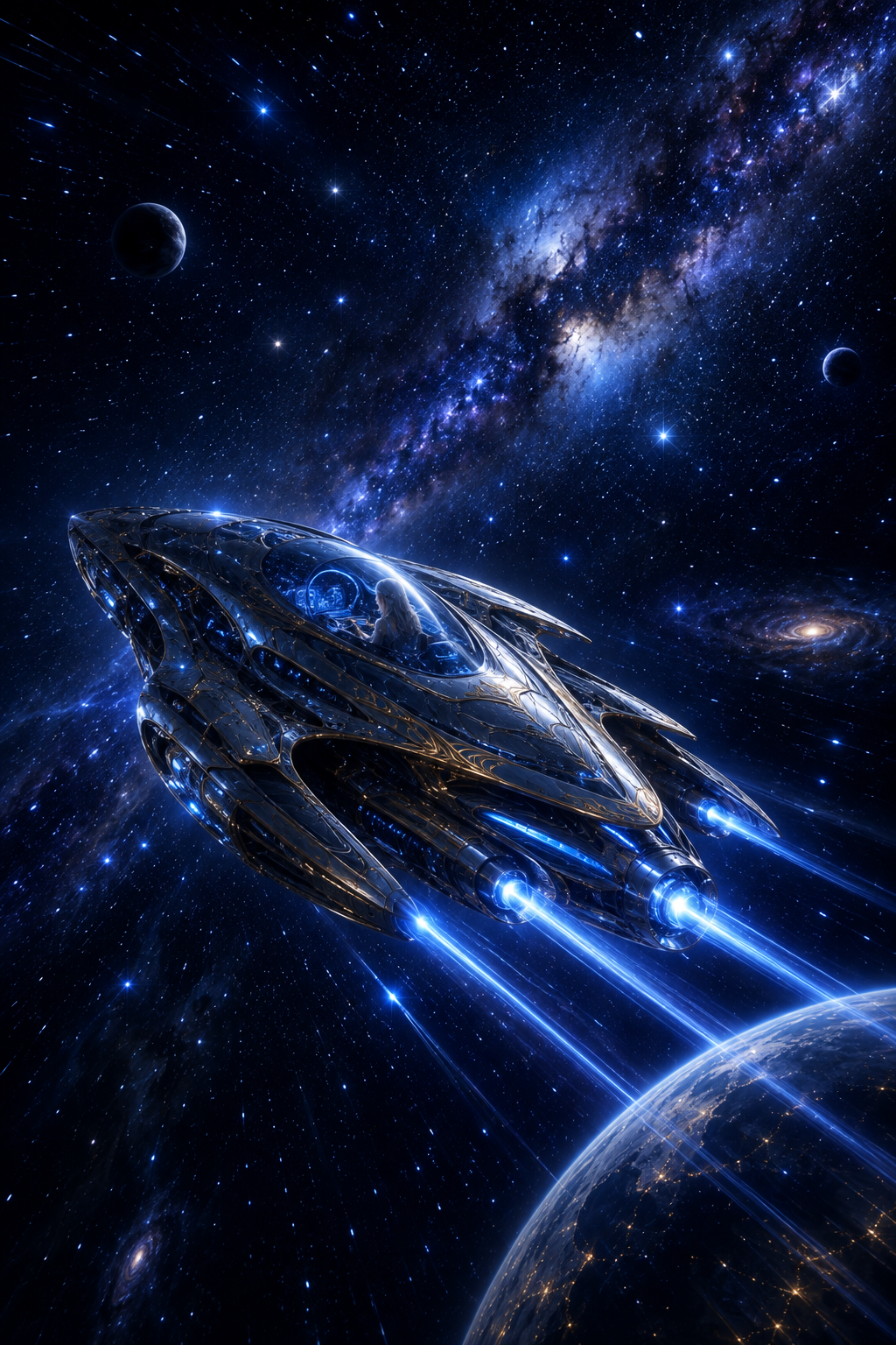 Zeia traveling across the void toward the Signal